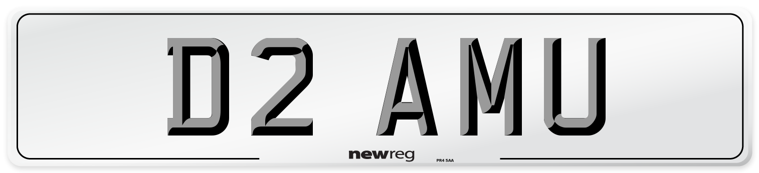 D2 AMU Number Plate from New Reg